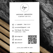 Moderne QR Code Logo minimalistische sociale media Visitekaartje