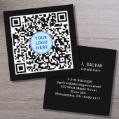 Moderne QR Code Logo Professional Black Vierkante Visitekaartje