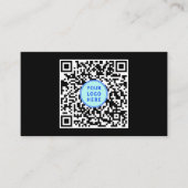 Moderne QR Code Logo Professional Black Visitekaartje (Voorkant)