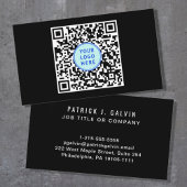 Moderne QR Code Logo Professional Black Visitekaartje