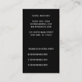 Moderne QR-code Logo Simple White Professional Bus Visitekaartje (Achterkant)