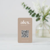 Moderne QR-code logo zakelijke kaart Visitekaartje (Staand voorkant)