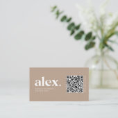 Moderne QR-code logo zakelijke kaart Visitekaartje (Staand voorkant)