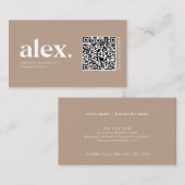 Moderne QR-code logo zakelijke kaart Visitekaartje (Voorkant / Achterkant)