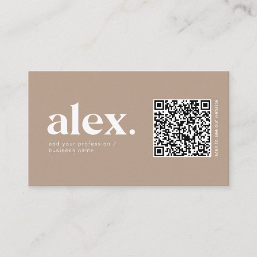 Moderne QR-code logo zakelijke kaart Visitekaartje (Voorkant)