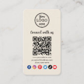 Moderne QR-code maakt verbinding met sociale media Visitekaartje (Voorkant)