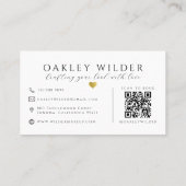 Moderne QR-code make-up en haar Visitekaartje (Achterkant)