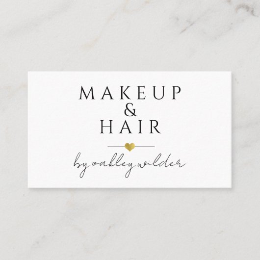 Moderne QR-code make-up en haar Visitekaartje (Voorkant)