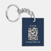 Moderne QR Code Makelaar Sleutelhanger (Voorkant Links)