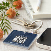 Moderne QR Code Makelaar Sleutelhanger (Voorkant Rechts)