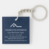 Moderne QR Code Makelaar Sleutelhanger (Achterkant)