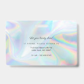 Moderne QR Code Makeup Artist Employee Holographic Badge (Achterkant)
