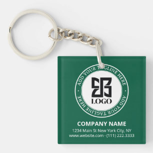 Moderne QR-code met aangepast logo voor bedrijfs p Sleutelhanger