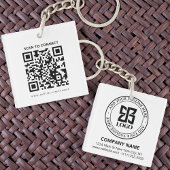 Moderne QR-code met aangepast logo voor bedrijfs-p Sleutelhanger