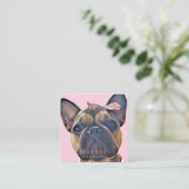 Moderne QR-code met dubbele foto-scanfunctie Vierkante Visitekaartje (Staand voorkant)