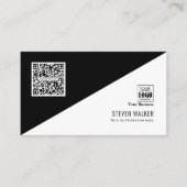 Moderne QR-code met minimale bedrijfscapaciteit vo Visitekaartje (Voorkant)