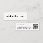 Moderne QR-code Mini Visitekaartje (Voorkant / Achterkant)