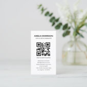 Moderne QR Code Minimalist Professional Visitekaartje (Staand voorkant)