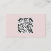 Moderne QR-code minimalistische huwstenvelopkaart Visitekaartje (Achterkant)