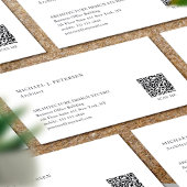 Moderne QR CODE minimalistische professionele sjab Visitekaartje
