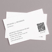 Moderne QR CODE minimalistische professionele sjab Visitekaartje
