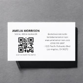 Moderne QR-code Minimalistische Zakelijk Visitekaartje