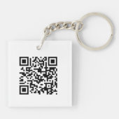 Moderne QR-code Monogram Scan me Professional Sleutelhanger (Achterkant)
