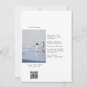 Moderne Qr-code Multi Photo Custom Save the Date Kaart (Achterkant)