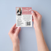 Moderne QR-code Notarische foto Flyer (Hand)