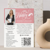 Moderne QR-code Notarische foto Flyer