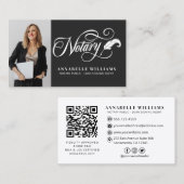 Moderne QR-code Notarische foto Visitekaartje (Voorkant / Achterkant)