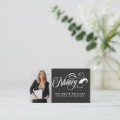 Moderne QR-code Notarische foto Visitekaartje (Staand voorkant)