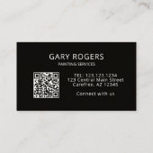 Moderne QR Code Painter Amerikaanse vlag Visitekaartje (Achterkant)