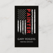 Moderne QR Code Painter Amerikaanse vlag Visitekaartje (Voorkant)