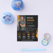 Moderne QR-code persoonscoach Flyer (Enkel)