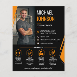 Moderne QR-code persoonscoach Flyer