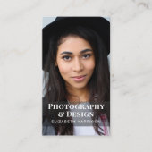 Moderne QR Code Photo Professional Visitekaartje (Voorkant)