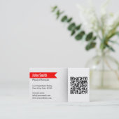 Moderne QR Code Physical Scientist Visitekaartje (Staand voorkant)