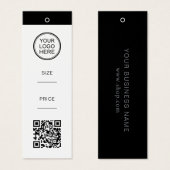 Moderne QR-code productprijskaartje Mini Visitekaartjes (Voorkant /achterkant)