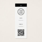 Moderne QR-code productprijskaartje Mini Visitekaartjes (Voorkant)
