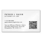 Moderne QR Code Professional Magnetisch Visitekaartje (Voorkant)