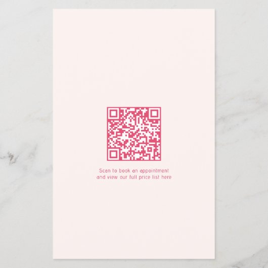 Moderne QR Code Professionele Nail Spa Salon Flyer (Achterkant)