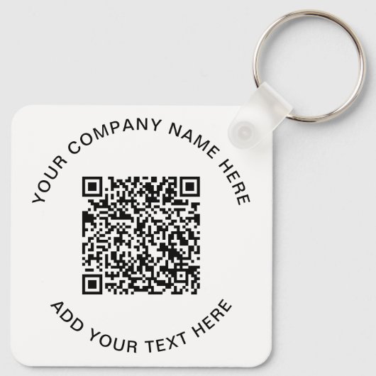 Moderne QR-code promotie Sleutelhanger (Achterkant)