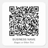 Moderne QR-code promotie Vierkante Sticker (Voorkant)