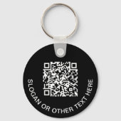 Moderne QR-code - Promotioneel zwart Sleutelhanger (Achterkant)