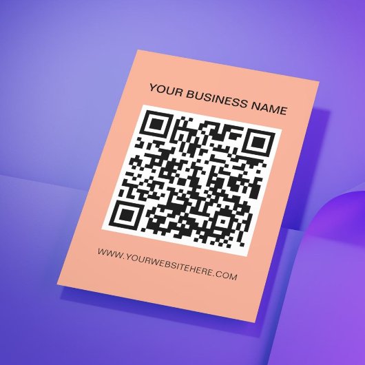 Moderne QR-code Promotionele perzikkleur Flyer