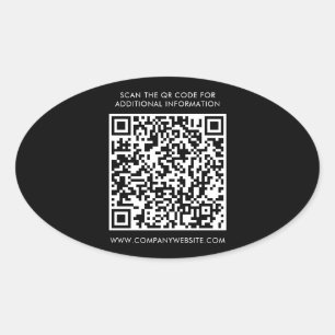 Moderne QR-code promotionele zakelijke marketing Ovale Sticker