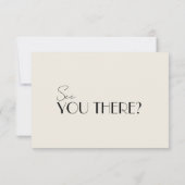Moderne QR-code Retro Franse Whimsical Bruiloft RSVP Kaartje (Achterkant)