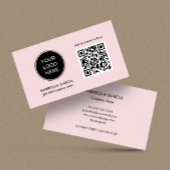 Moderne QR-code Roze Logo Visitekaartje