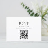 Moderne QR Code RSVP kaart (Staand voorkant)